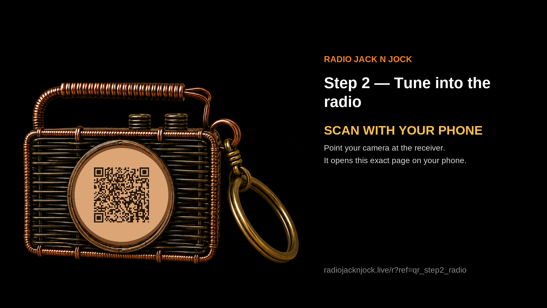 Tune into the radio — scan this code with your phone