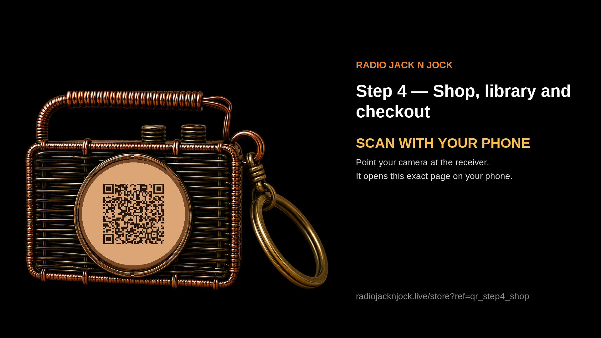 Shop, library and checkout — scan this code with your phone